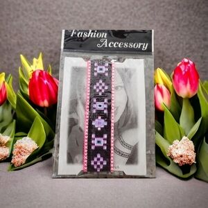 Purple and Black Woven bracelet